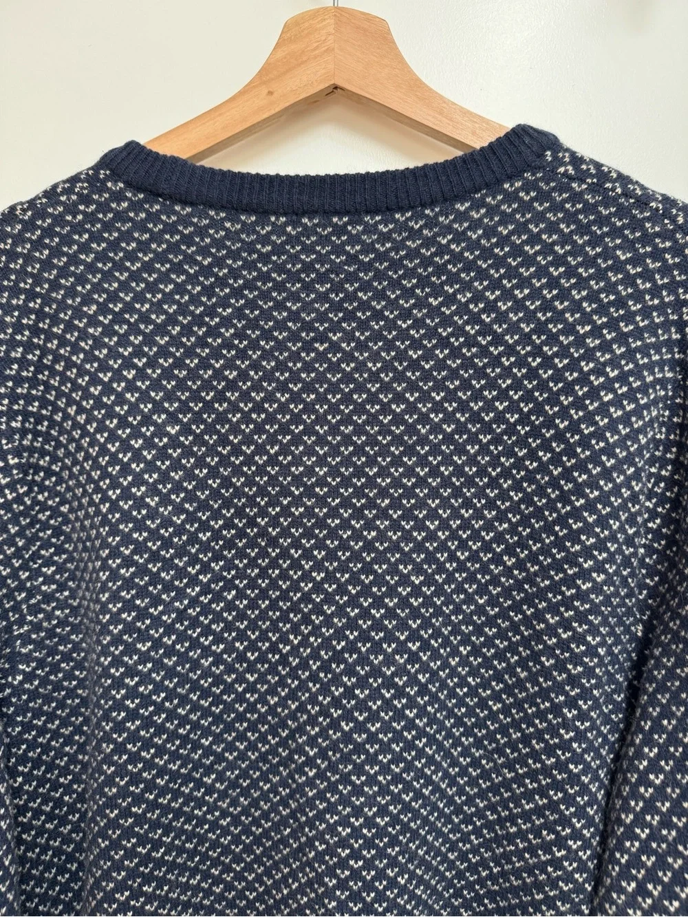 J. Crew Rugged Merino Wool Blend Bird’s Eye Sweater Men’s Large NWT Preppy